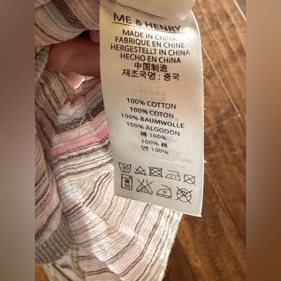 Me & Henry 6/9M Multicolored Pink Helford Onesie Half Button Beach Vacation - Picture 9 of 10